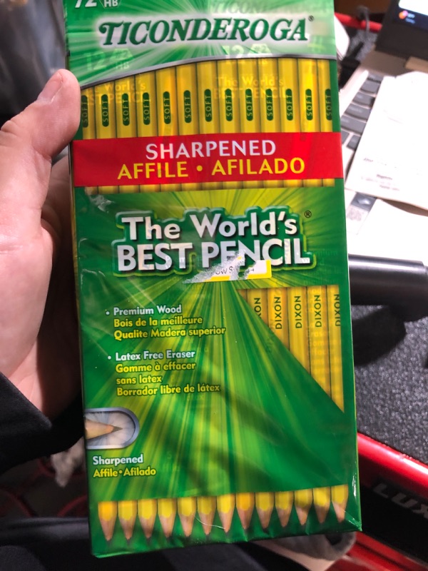 Photo 2 of Ticonderoga Pre-Sharpened Wooden Pencil, 2.2mm, #2 Soft Lead, 72/Pack (X13972)