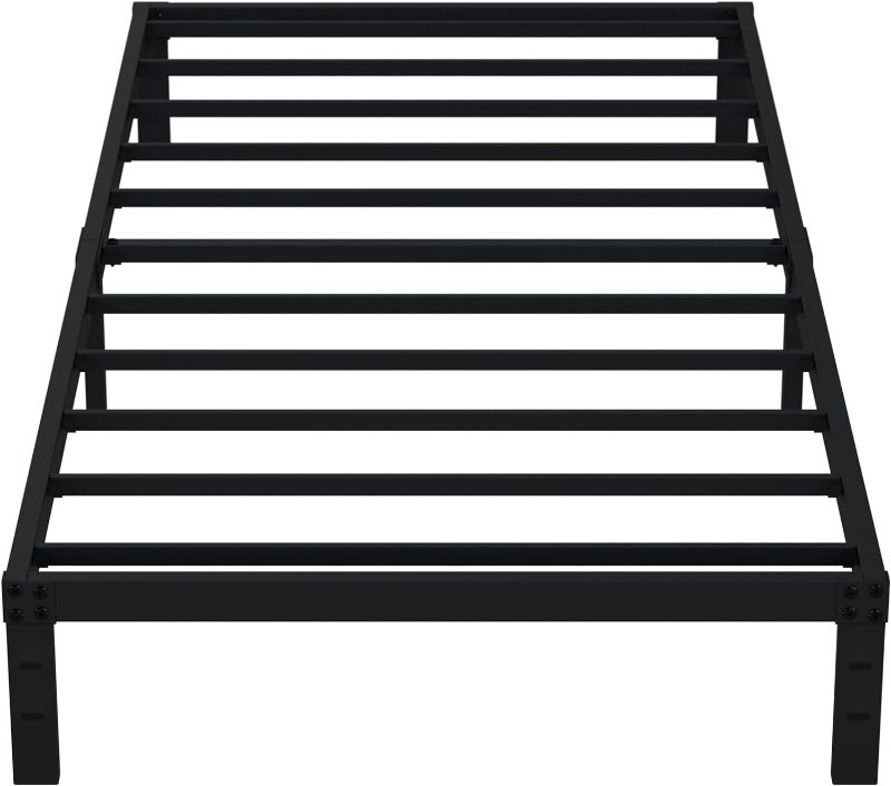 Photo 1 of 
EMODA 10 Inch Twin Bed Frames No Box Spring Needed, Heavy Duty Metal Twin Platform Bed Frame, Noise Free, Easy Assembly, Black
