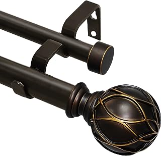 Photo 1 of  Double Curtain Rods For Windows 48 to 84 inch Bronze,