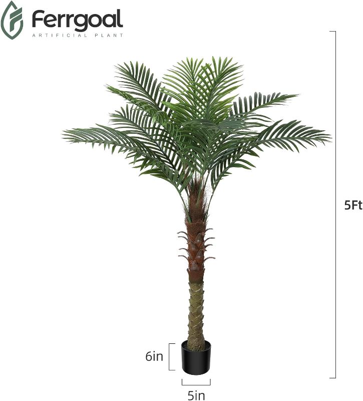 Photo 1 of 
Ferrgoal 7Ft Artificial Sago Palm Tree Tall Fake Palm Plant with 12 Pcs Adjustable Leaves Tropical Decor Plastic Faux Tree in Pot Realistic Fake Plants for Home Indoor Office Patio Porch