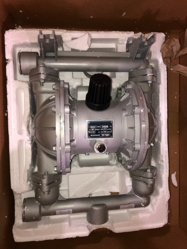 Photo 2 of Air Operated Double Diaphragm Pump 1-1/2 inch Inlet/Outlet Pneumatic Waste Oil Transfer Pump for Chemical QBK-40 50 GPM Dual Diaphram Polypropylene Nitrile Rubber by Stainless Steel Iron 100 PSI
