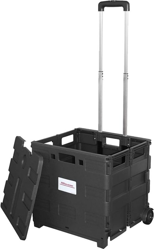 Photo 1 of (READ NOTES) Office Depot Mobile Folding Cart METAL 