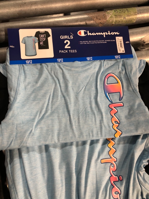 Photo 2 of 10/12 Champion Girls Shirt All Day Performance Short Sleeve Tech Athletic Tee Shirt Top Kids Clothing