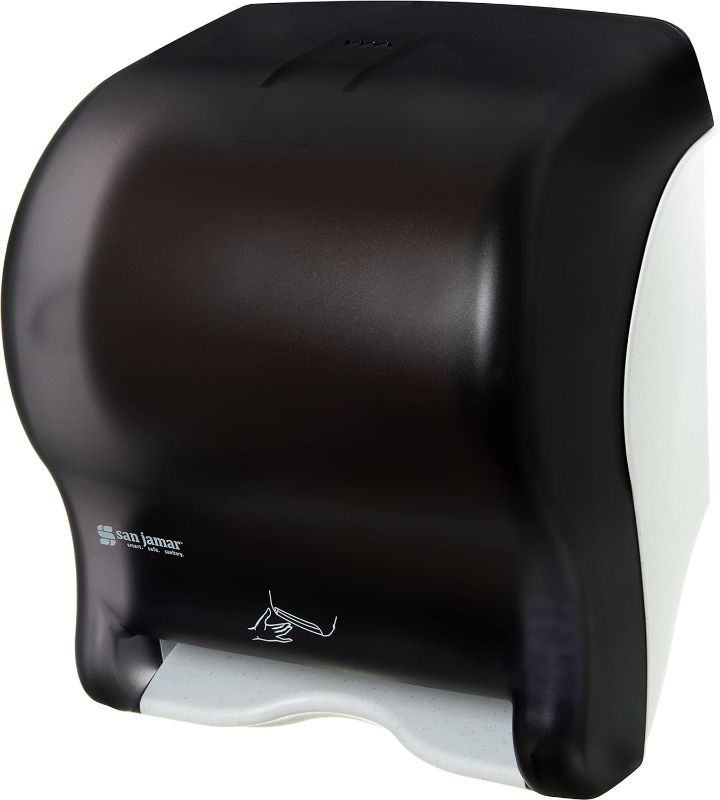 Photo 2 of (READ NOTES) San Jamar Essence Automatic Paper Towel Dispenser, Commercial Paper Towel Dispenser with Wall Mount for Bathrooms/Washrooms - Touchless, Electric, Plastic, Black