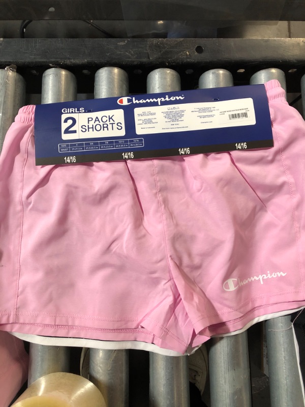 Photo 3 of 14/16 Champion Girl's 2-Pack 2.5" Inseam Active Elastic Waist & Drawstring Shorts