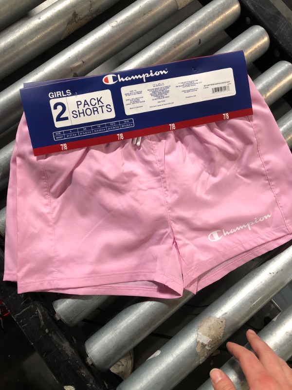 Photo 3 of 7/8 Champion Girl's 2-Pack 2.5" Inseam Active Elastic Waist & Drawstring Shorts