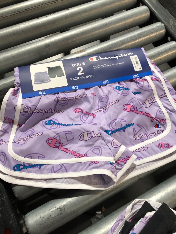 Photo 2 of 10/12 Champion Girls' 2 Pack Active Stretch Comfort Shorts
