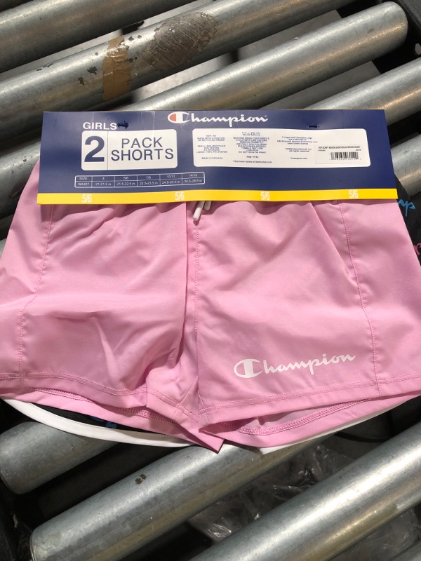 Photo 2 of 5/6 Champion Girl's 2.5" Black/Pink 2-Pack Active Shorts