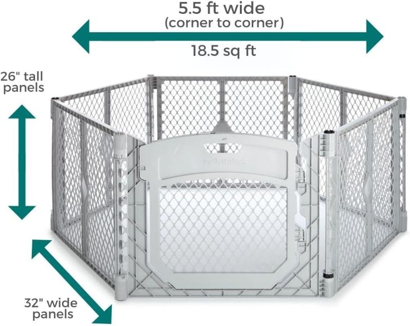 Photo 3 of (READ NOTES) North States Petyard Passage 6-Panel Pet Gate