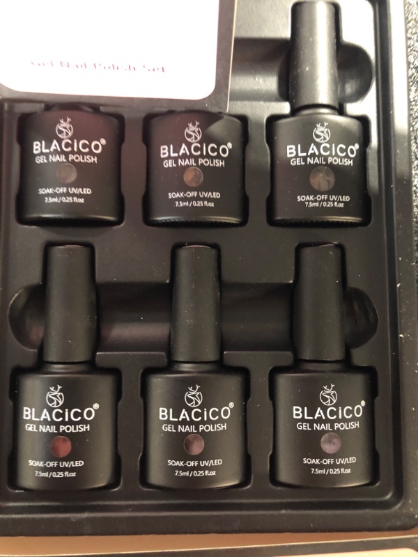 Photo 2 of * pack of 2 * see all images * 
Blacico Jelly Gel Nail Polish Set, 6 Colors Transparent Gel Polish Kit 