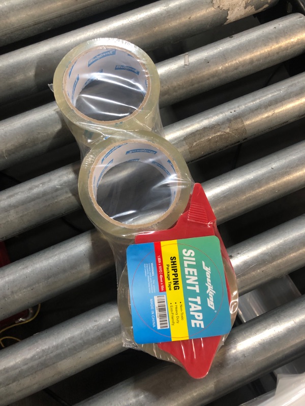 Photo 1 of YouKing Silent Clear Packing Tape with Refillable Dispenser, Heavy Duty Packaging Tape for Sealing Packing and Shipping, 1.88Inch x 55Yard (3)