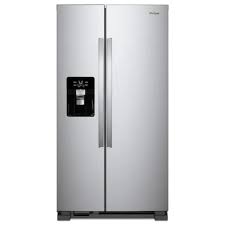 Photo 1 of Whirlpool 21.4-cu ft Side-by-Side Refrigerator with Ice Maker (Fingerprint Resistant Stainless Steel)