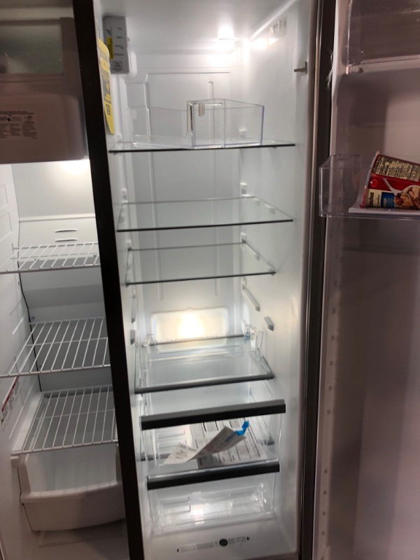 Photo 8 of ***USED***Whirlpool 24.6-cu ft Side-by-Side Refrigerator with Ice Maker (Fingerprint Resistant Stainless Steel)