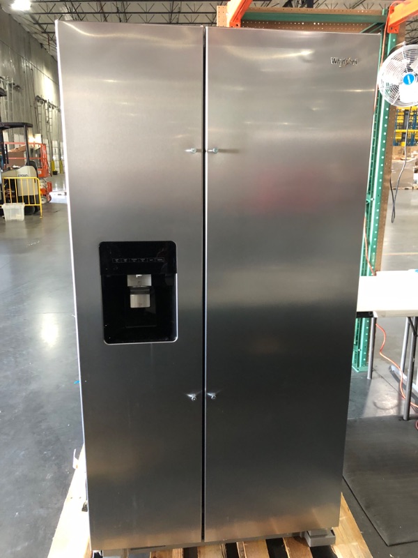 Photo 5 of ***USED***Whirlpool 24.6-cu ft Side-by-Side Refrigerator with Ice Maker (Fingerprint Resistant Stainless Steel)