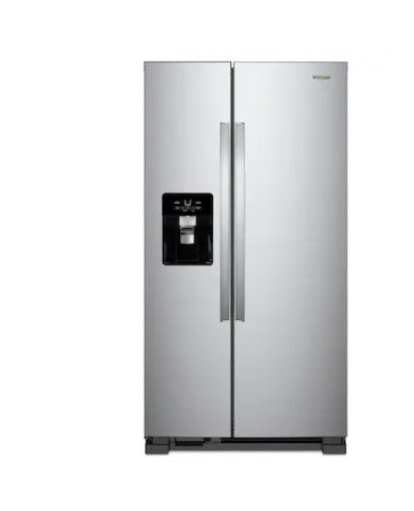 Photo 1 of Whirlpool 21.4-cu ft Side-by-Side Refrigerator with Ice Maker (Fingerprint Resistant Stainless Steel)
