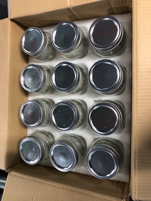 Photo 2 of 12 PACK*** KAMOTA Mason Jars 16 oz With Regular Lids and Bands