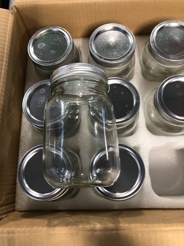 Photo 3 of 12 PACK*** KAMOTA Mason Jars 16 oz With Regular Lids and Bands