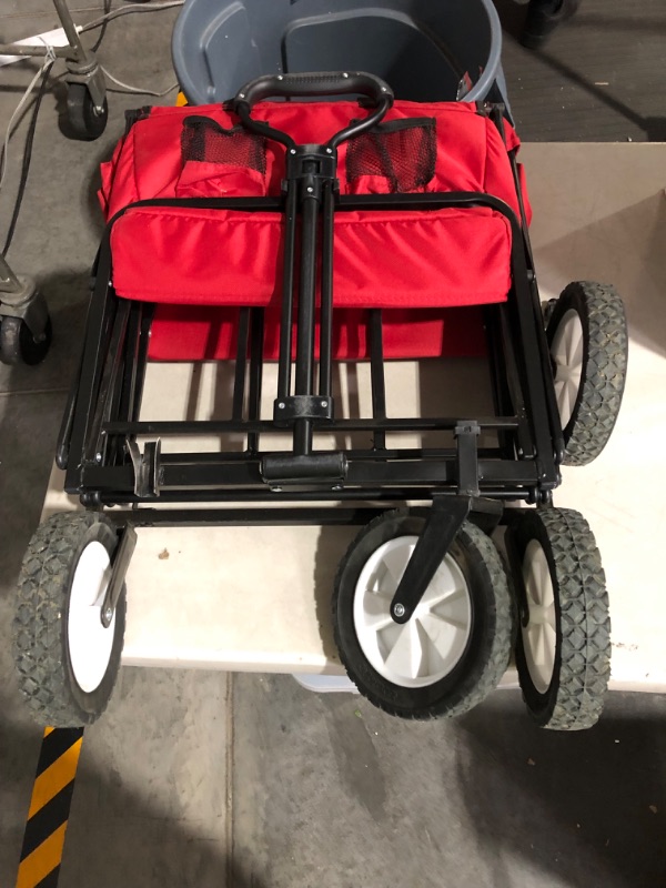 Photo 9 of **PARTS** Mac Sports WTCX-201 Extended Collapsible Folding Outdoor Utility Wagon, Red 