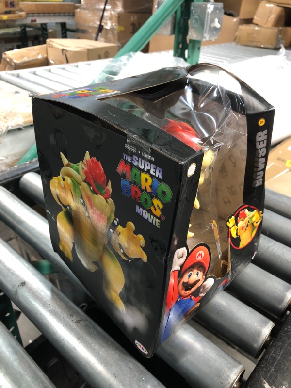 Photo 1 of BOX IS DAMAGED, ITEM IS GOOD**** The Super Mario Bros. Movie 7-Inch Feature Bowser Action Figure with Fire Breathing Effects