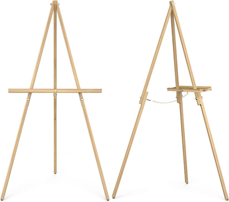 Photo 1 of  63" Portable Tripod Wood Artist Easel - Natural