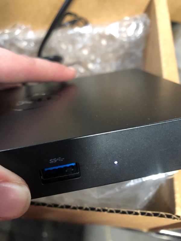 Photo 2 of **TURNS ON, UNABLE TO FULLY TEST** Dell WD15 Monitor Dock 4K with 130W Adapter, USB-C, (450-AFGM),Black