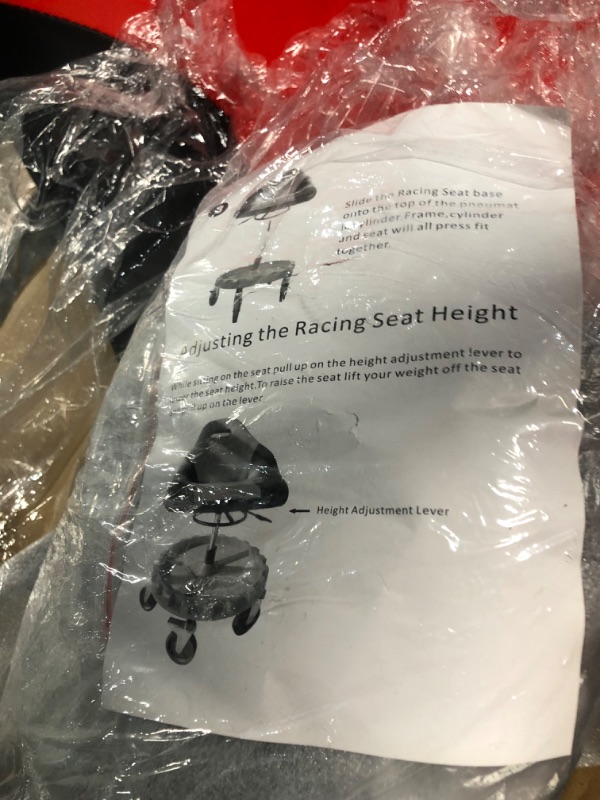 Photo 7 of **TEAR IN CUSHION, AND DON'T SEE FOAM SHEET** Traxion 2-700 Progear Mobile Rolling Gear Seat W/Equipment Tray and Five All-Terrain 5" 