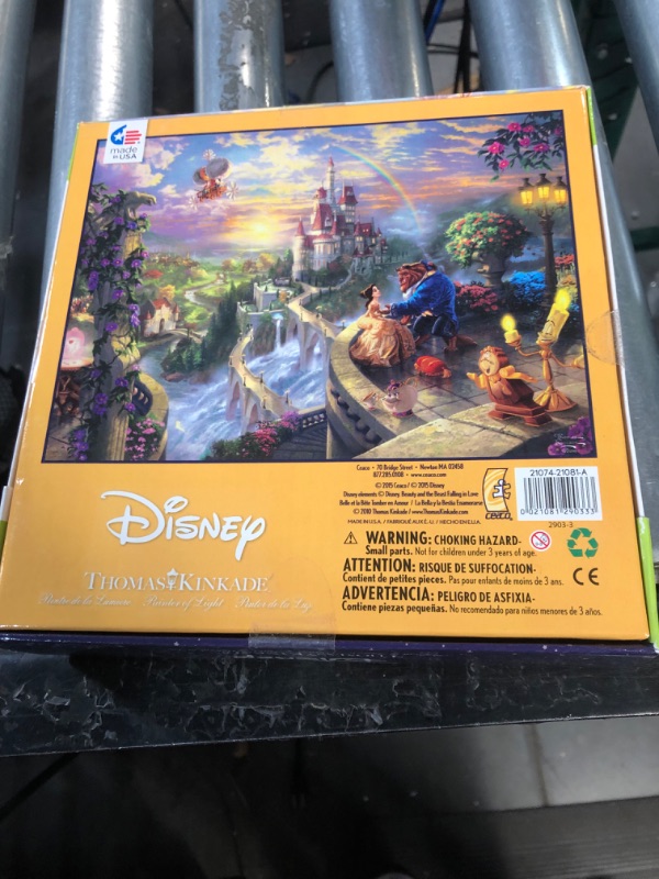 Photo 2 of *STILL SEALED*Thomas Kinkade The Disney Dreams Collection: Beauty and The Beast Falling in Love Puzzle