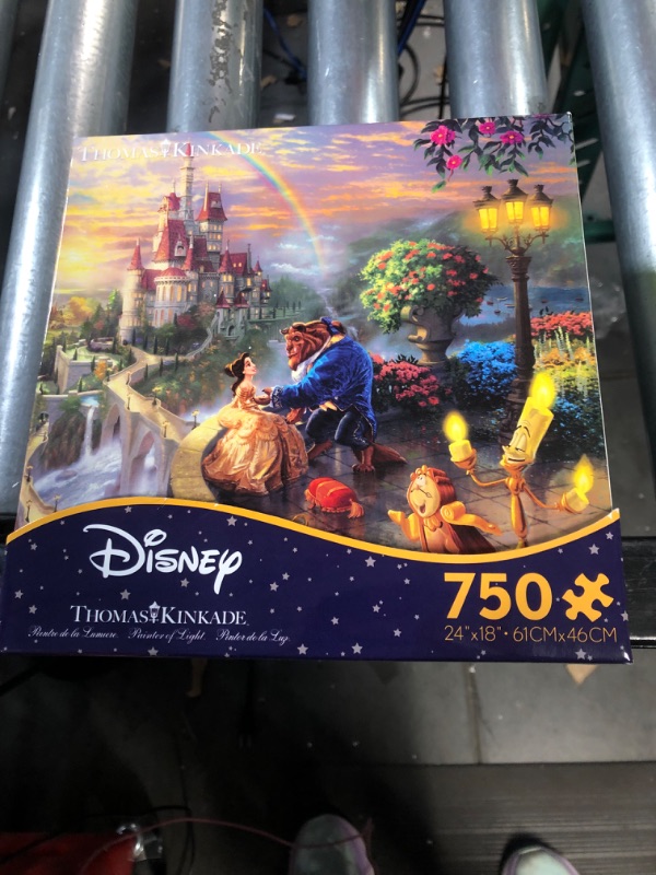 Photo 3 of *STILL SEALED*Thomas Kinkade The Disney Dreams Collection: Beauty and The Beast Falling in Love Puzzle