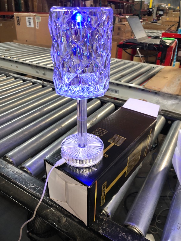 Photo 3 of ***NONREFUNDABLE BUNDLE OF 2*** Crystal Table Lamp, RGB 16 Colors Changing USB Rechargeable 