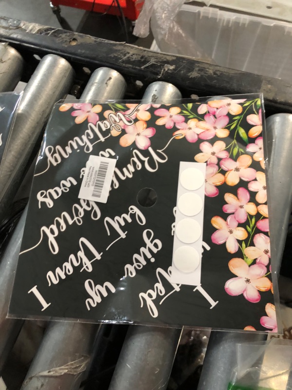 Photo 3 of * NONREFUNDABLE* Graduation Cap Topper - Blush Pink Floral Motivational Quote 2PK