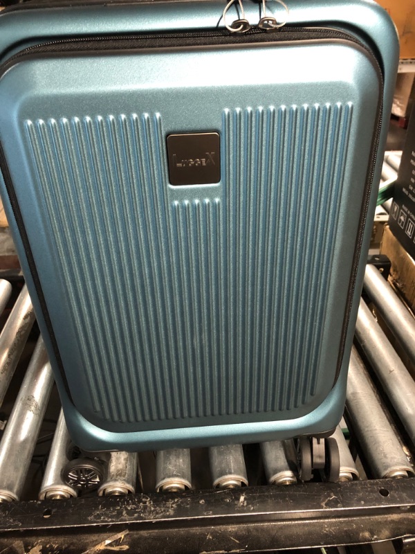 Photo 2 of * used * wont unlock * 
LUGGEX Teal 20 Inch Carry on Luggage with Pocket Compartment