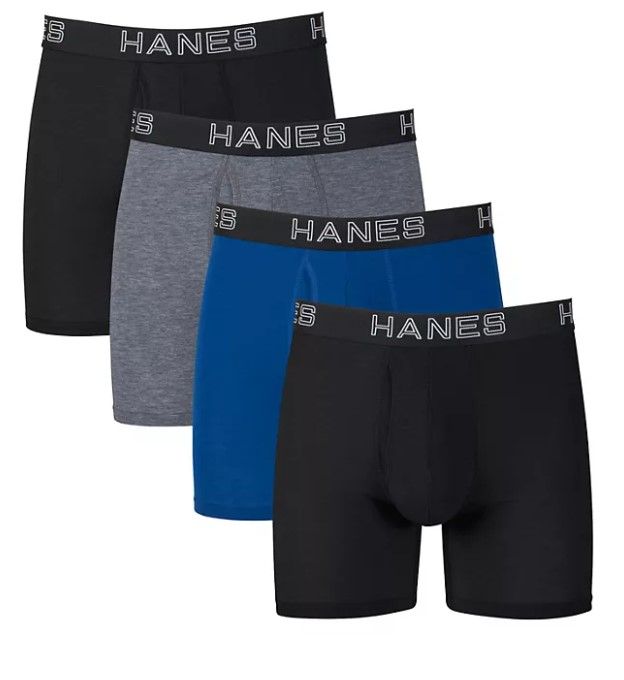 Photo 1 of Hanes Best Total Support Pouch Boxer Brief, 4 Pack