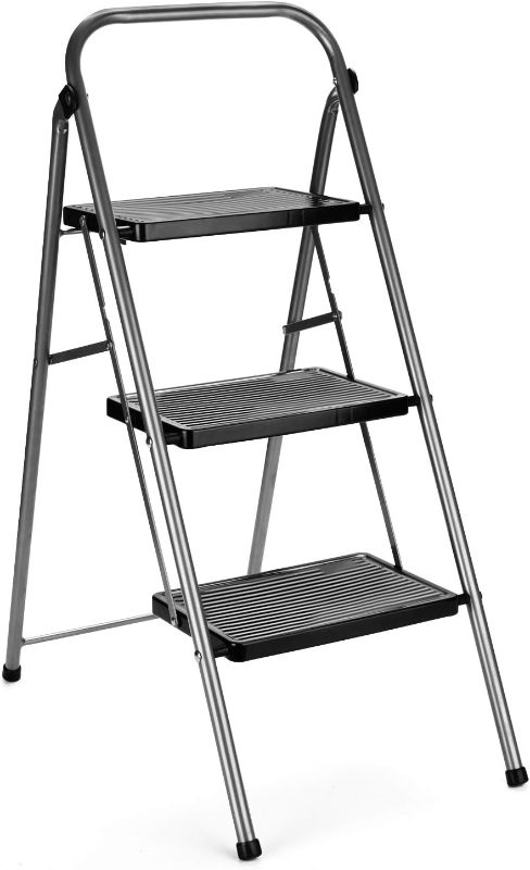 Photo 1 of 
Delxo 3 Step Ladder Folding Step Stool Anti-Slip with Wide Pedal Handrail