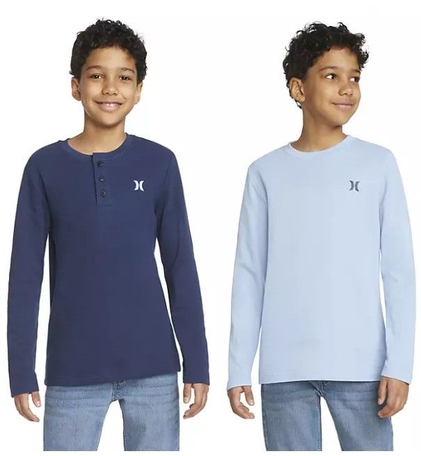 Photo 1 of Hurley Boys' 2 Pack Thermal Blue/Navy 14/16