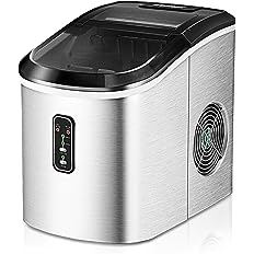 Photo 1 of **READ NOTES BELOW*EUHOMY Ice Maker Countertop Machine - 26 lbs in 24 Hours, 9 Cubes Ready in 8 Mins, Electric ice maker and Compact potable ice maker with Ice Scoop and Basket. Perfect for Home/Kitchen/Office.(Sliver)