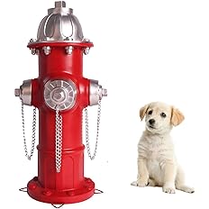 Photo 1 of * DAMAGED * 
Choies Dog Fire Hydrant Statue with 4 Stake,Puppy Pee Post Training Statue,Outdoor Large Fire Hydrant Statue Garden Patio Ornament Decorations 14.5 inch Tall