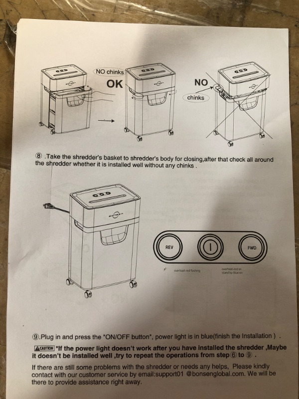 Photo 3 of BONSEN 15-Sheet Heavy Duty Paper Shredder for Office