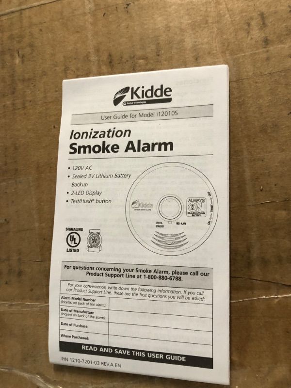 Photo 4 of Kidde AC/DC 10YR Smoke Alarm