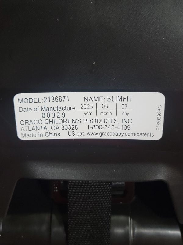 Photo 4 of **SEE NOTES**
Graco Slimfit 3 in 1 Car Seat