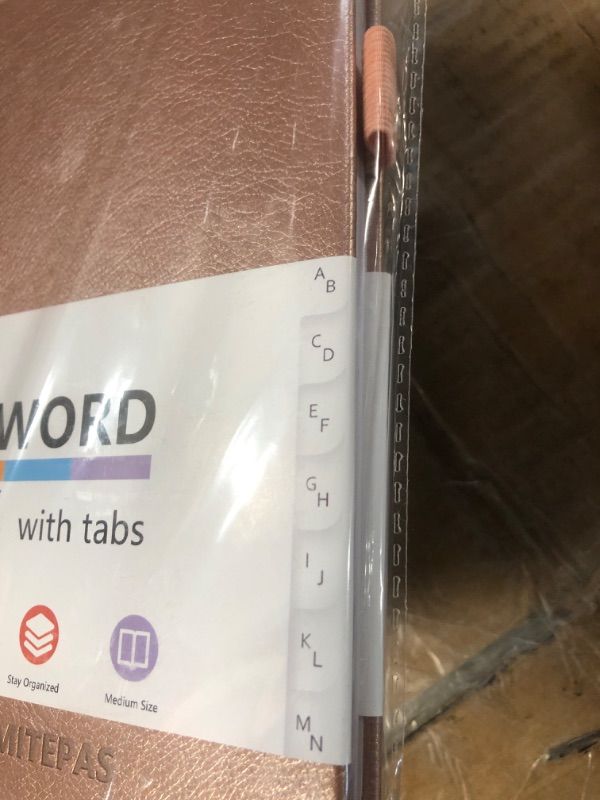 Photo 1 of 2 PACK Password Book with Alphabetical Tabs Rose Gold