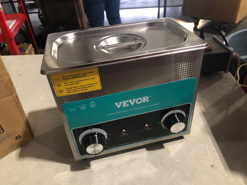 Photo 3 of * not functional * sold for parts/repair * 
VEVOR Knob Ultrasonic Cleaner 3L 40kHz Ultrasonic Cleaning Machine