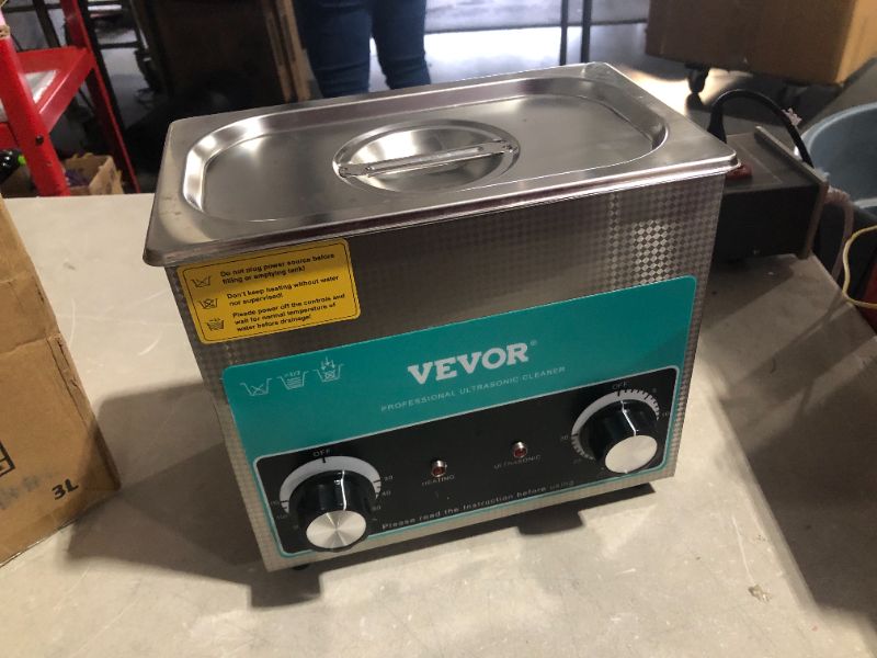 Photo 3 of ***POWERS ON - UNABLE TO TEST FURTHER***
VEVOR Knob Ultrasonic Cleaner 3L 40kHz Ultrasonic Cleaning Machine