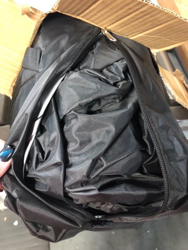 Photo 1 of **MAJOR DAMAGE** FOR PARTS
Bike Storage Tent Portable Shed Cover for Bikes, 47" Depth Night Black