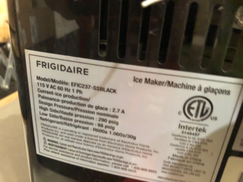 Photo 10 of **PARTS** *SEE NOTES* Frigidaire EFIC237 Countertop Crunchy Chewable Nugget Ice Maker