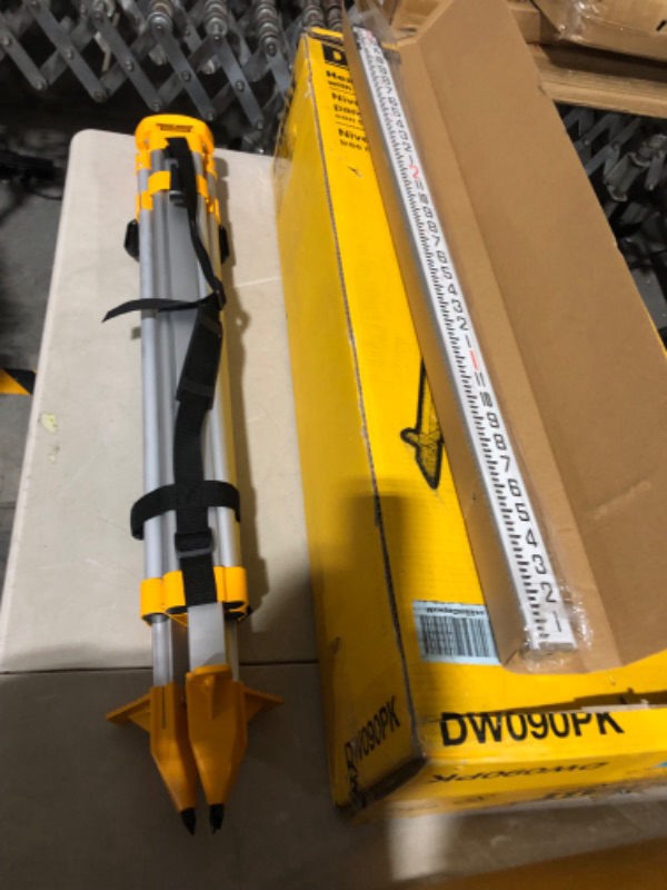 Photo 1 of **USED** **SEE PHOTOS** DEWALT Transit Level, Surveying Tool with Tripod and Rod