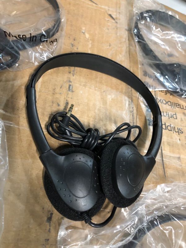 Photo 3 of 5 PACK Stereo Headphones for Students, Classroom, Library