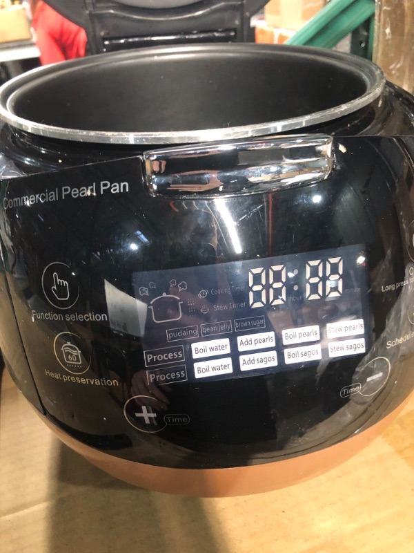 Photo 6 of Commercial Fully Automatic Pearl Pot Pearl Tapioca Cooker Pearl Maker 5L for Boba Tea & Bubble Tea & Milk Tea Touchscreen 110V