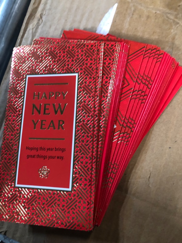 Photo 4 of Hallmark Chinese New Year Cards 2023, Money or Gift Card Holders (36 Year of the Rabbit Red Envelopes) 3 Pack