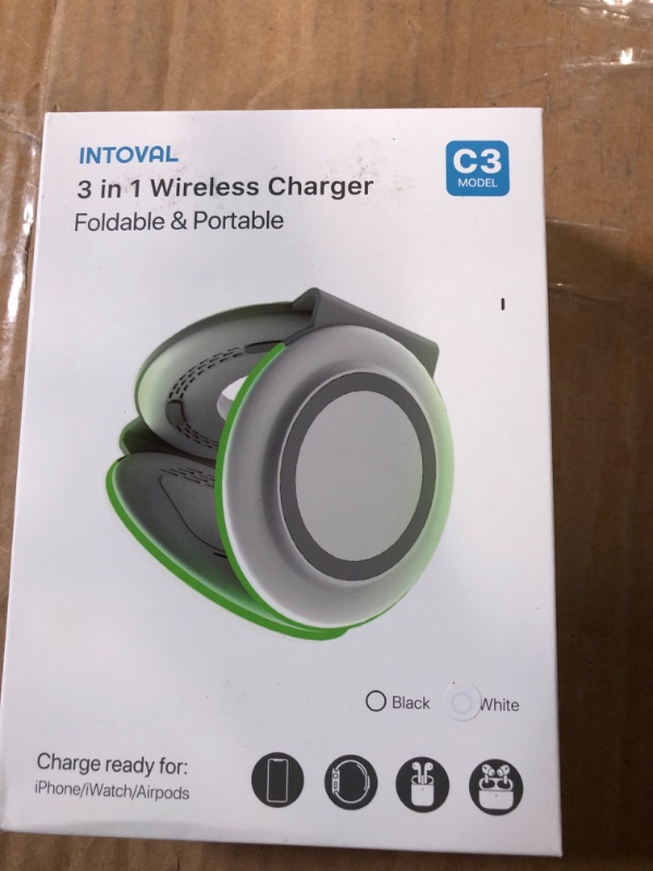 Photo 2 of Intoval Portable 3in1 Wireless Charger 