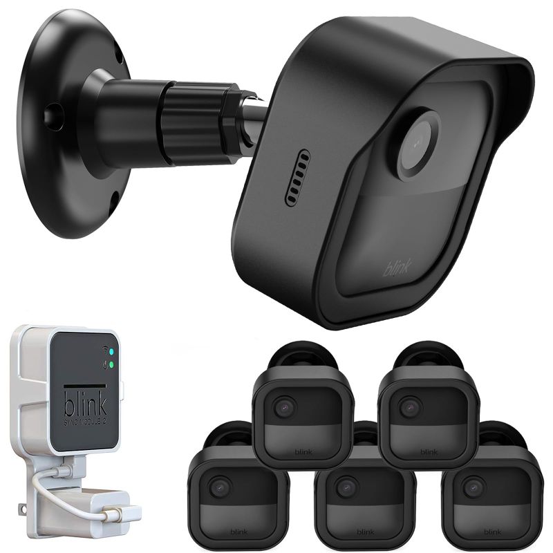 Photo 1 of Blink Outdoor 4 (4th Gen) Wall Mount (Black, 5 Pack)